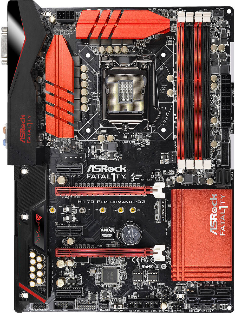Asrock Fatal1ty H170 Performance/D3 - Motherboard Specifications